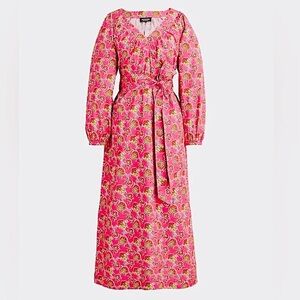 J. Crew Collection NWT Midi Maxi Dress Ratti Floral Tie Waist Shirtdress